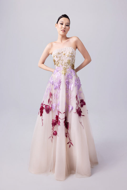 Vineyard Embroidered Gown