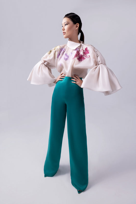 Italian Organza Top with Pants