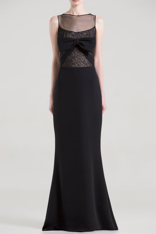 Sleeveless Bow Bodice Gown