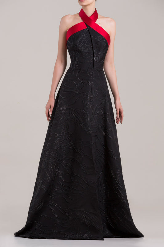 Halter Neck A-Line Gown