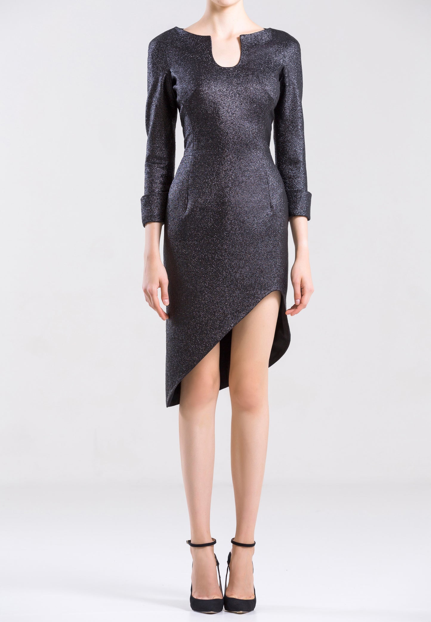? Sleeve Asymmetrical Dress