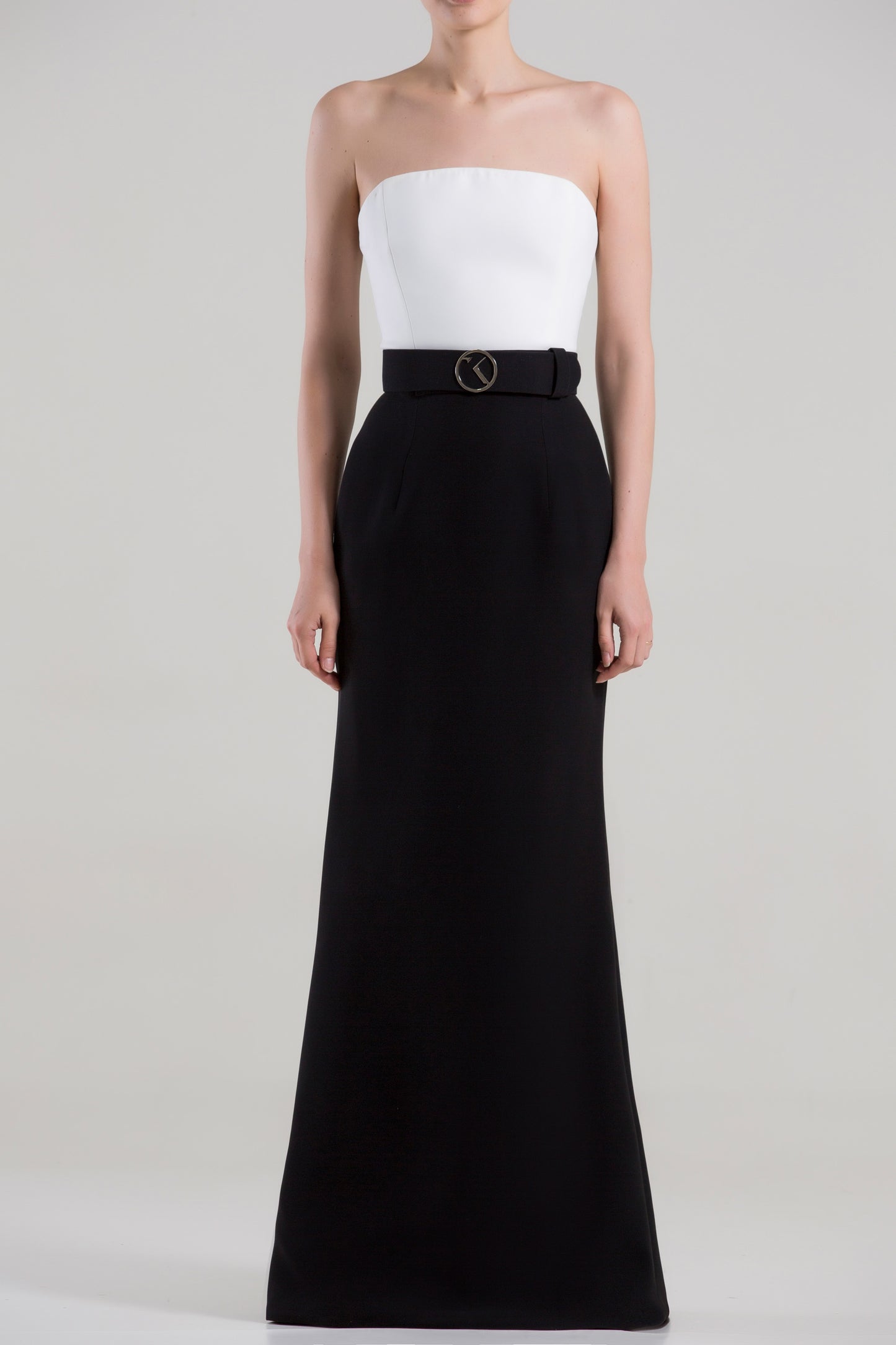 Strapless Belted Gown