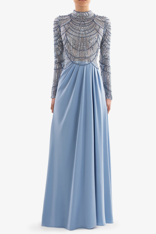 Long Beaded Gown