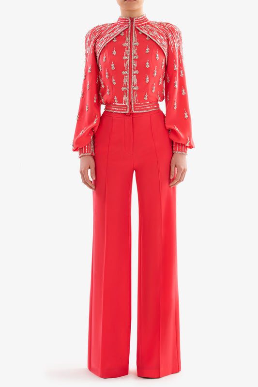 Embellished Jacket with Pants