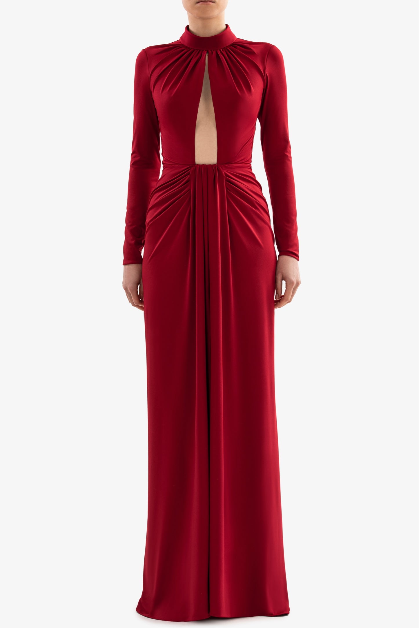 Jersey Pleated Gown