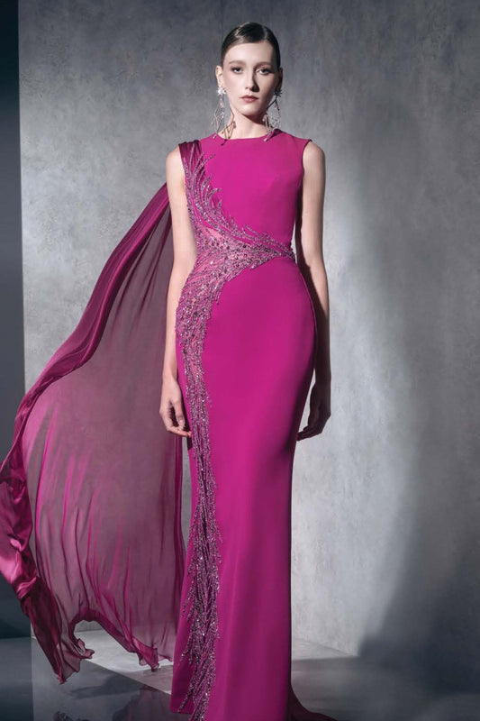 Side Embellished Sleeveless Gown