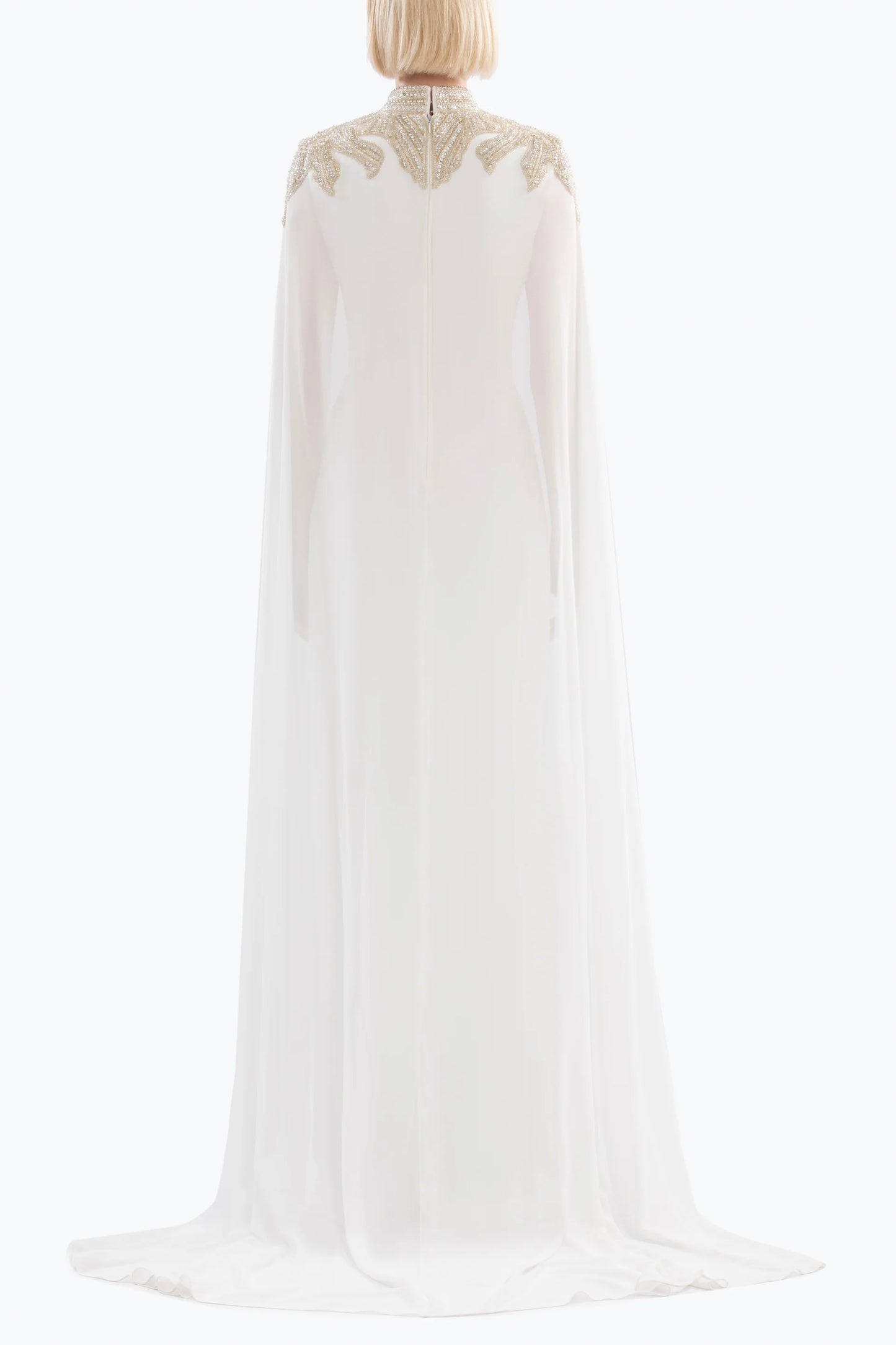 Embellished Crepe Kaftan