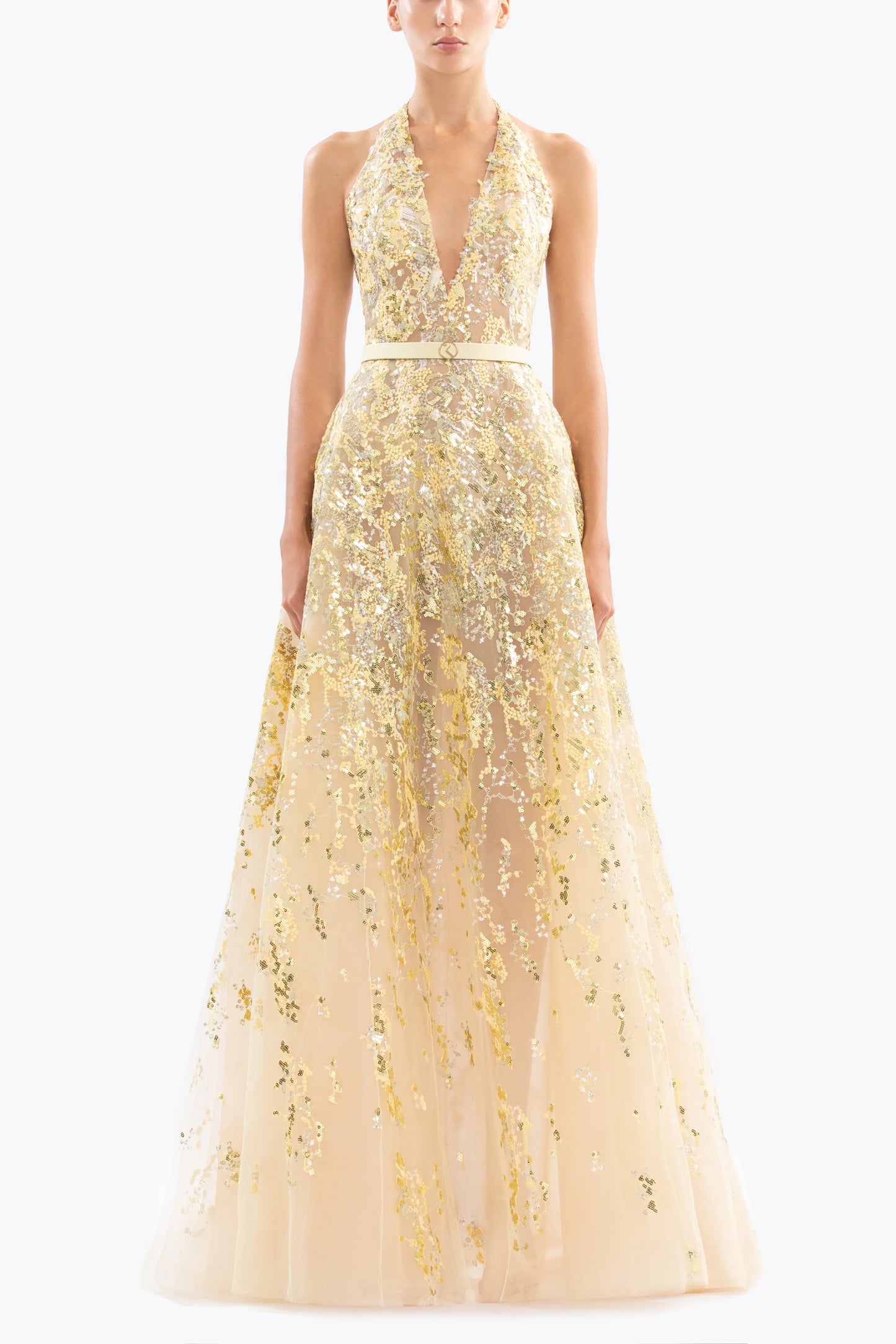 Sleeveless Tulle Gown