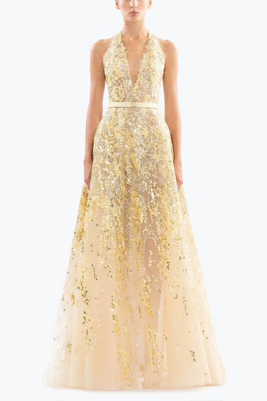 Sleeveless Tulle Gown