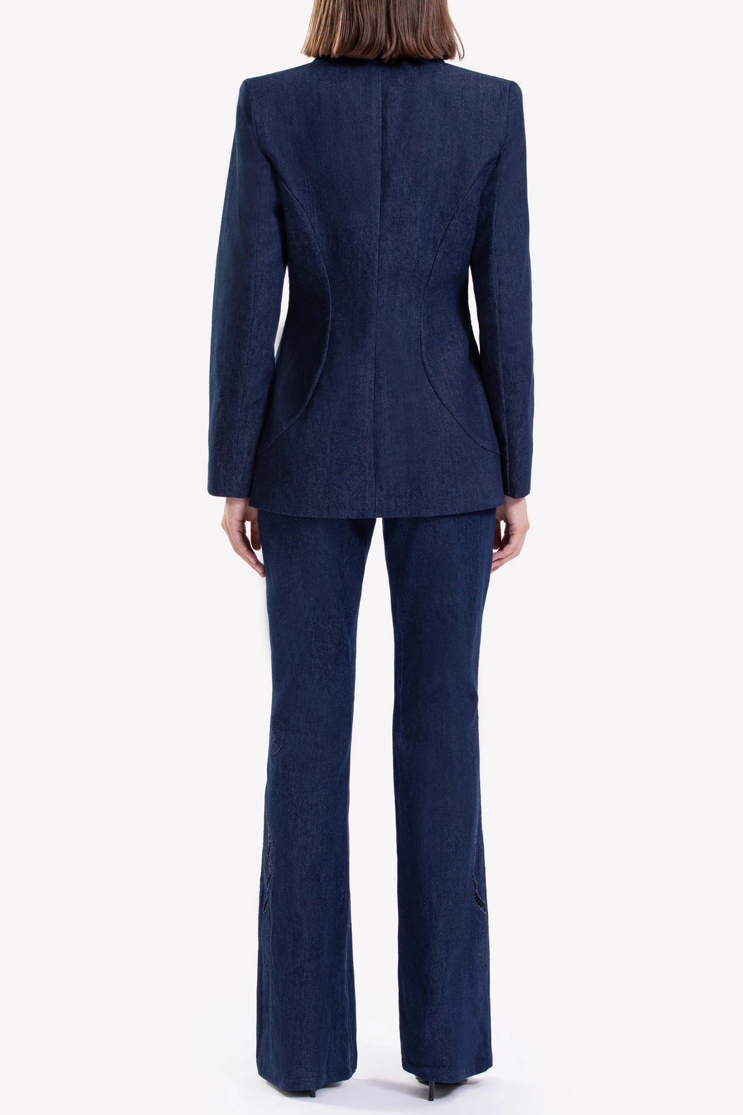 Denim Tailored Set with Bra