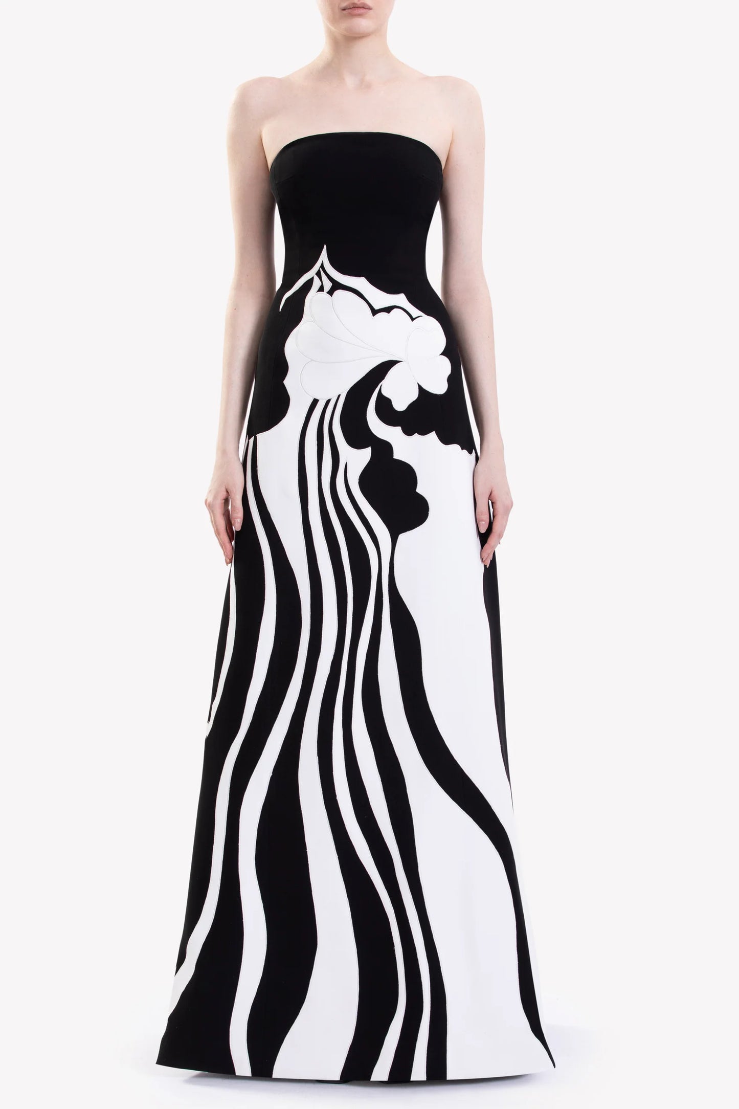 Strapless Embroidered Dress