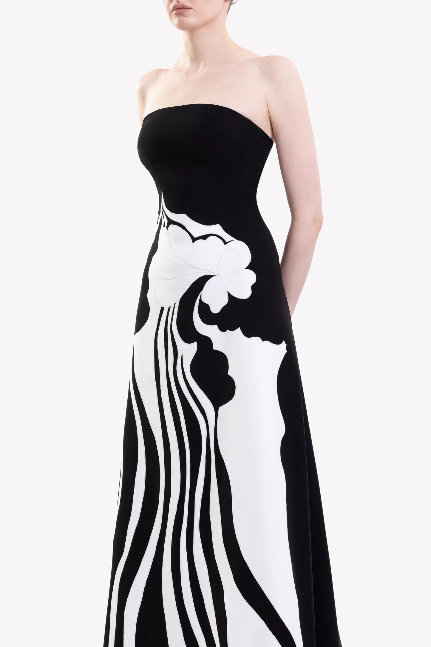 Strapless Embroidered Dress