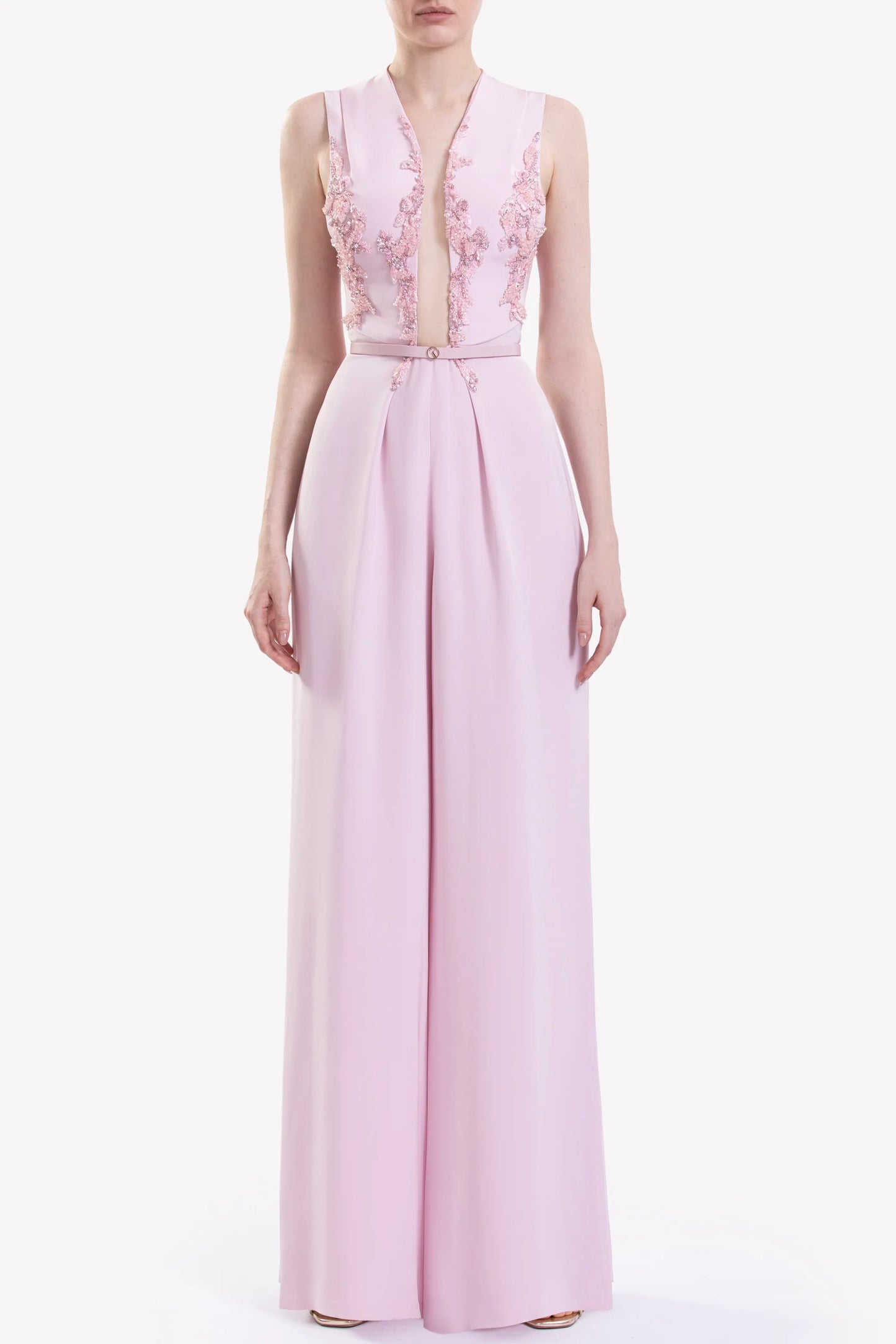 Embellished Crepe Jumpsuit