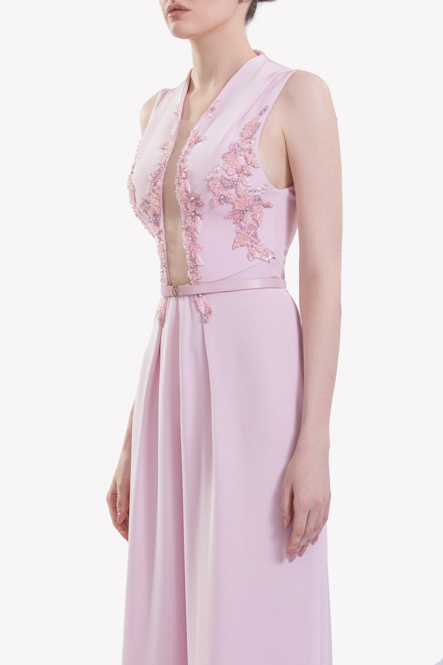 Embellished Crepe Jumpsuit