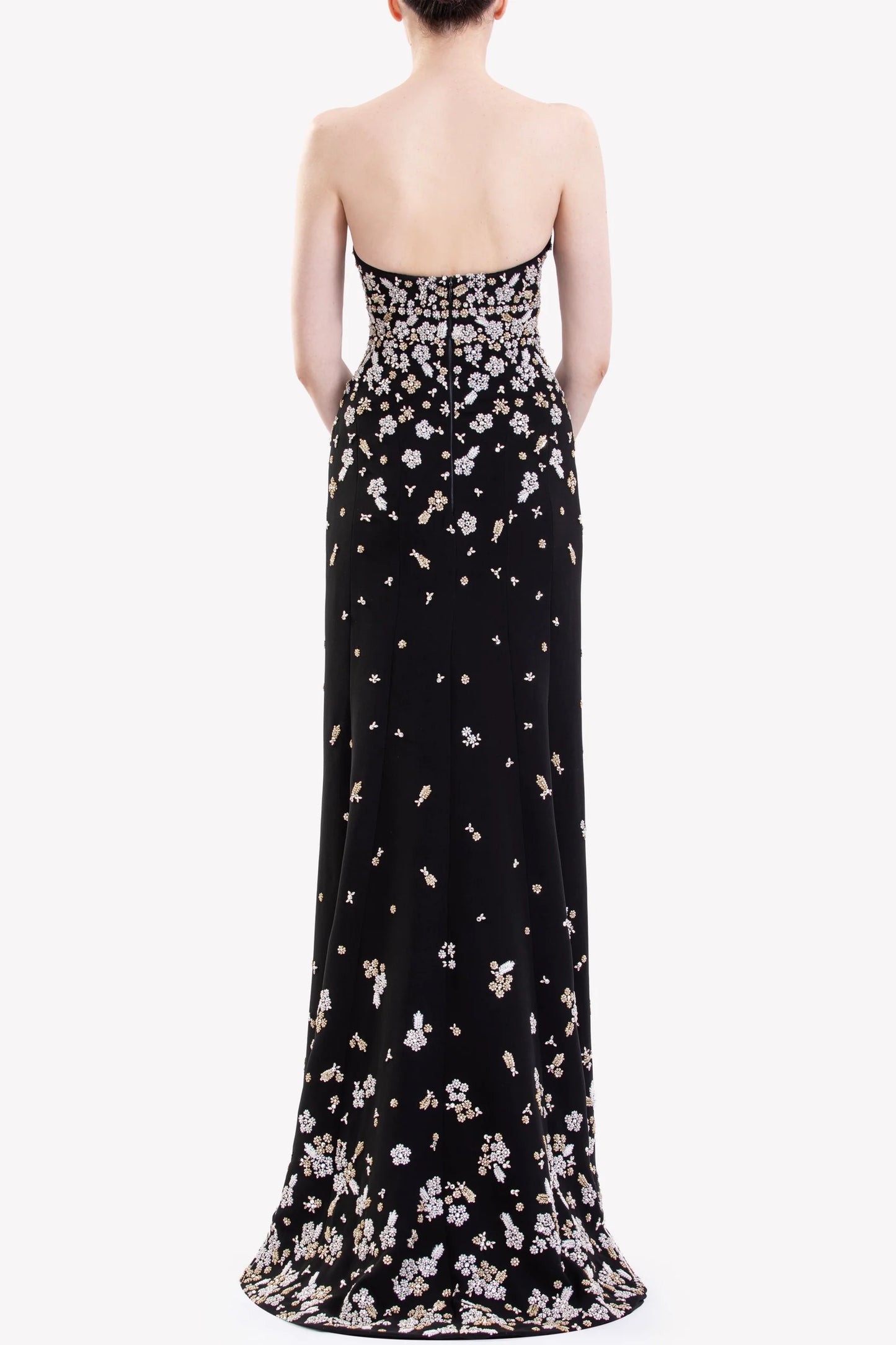 Strapless Embroidered Dress