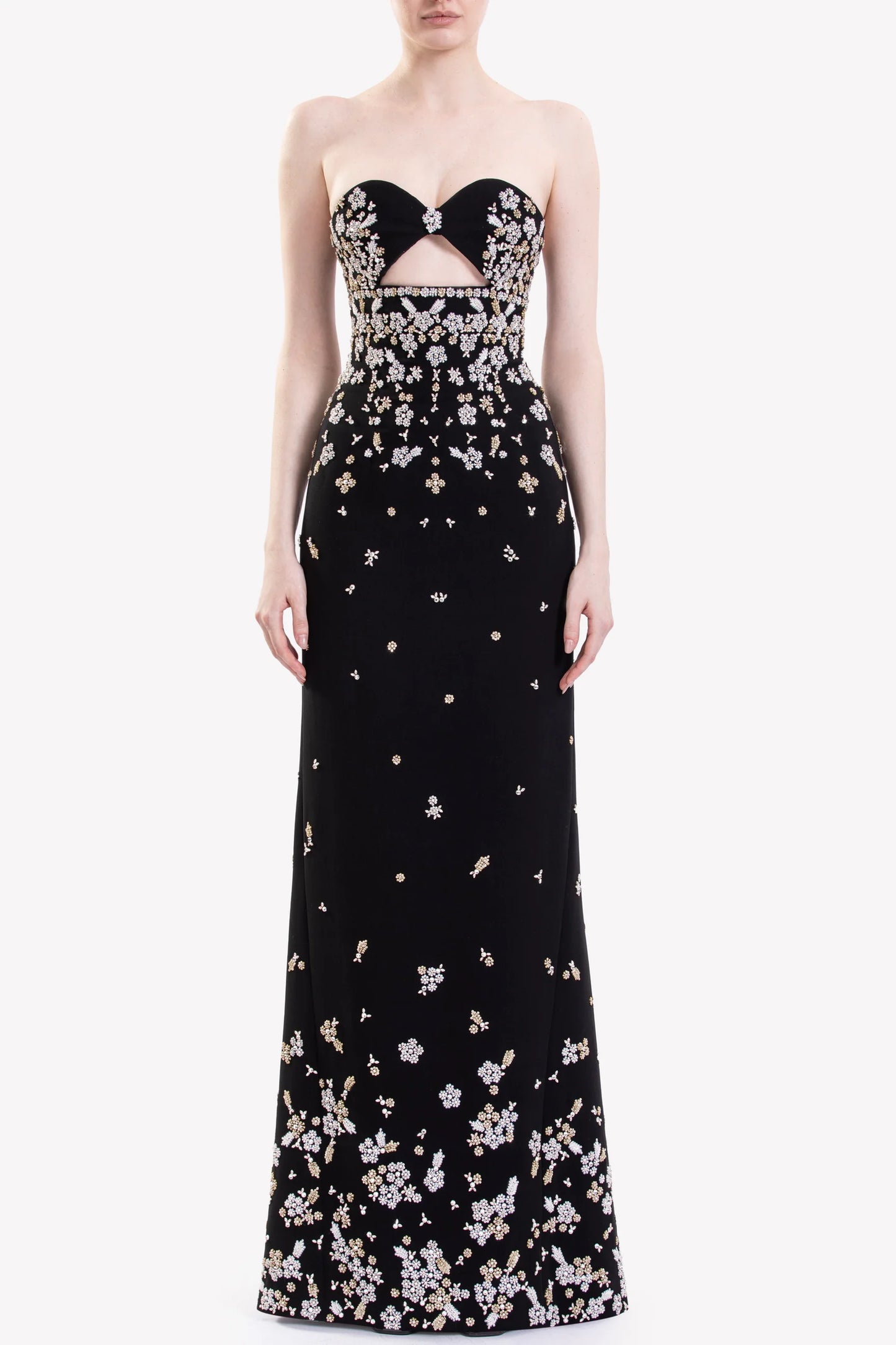 Strapless Embroidered Dress