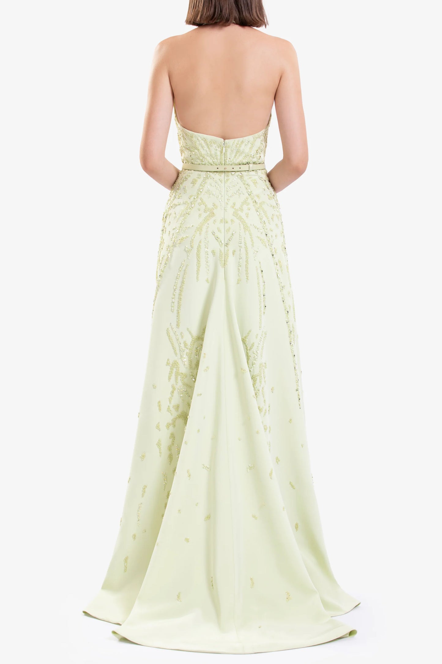 Halter Neck Crepe Dress