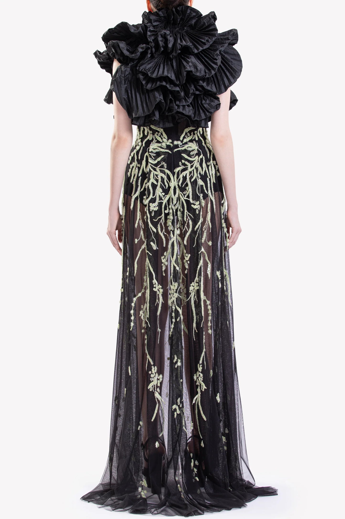 Embroidered Sheer Dress