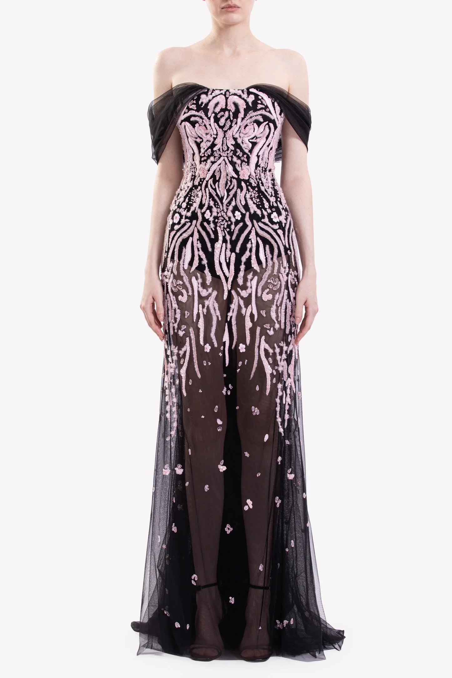 Embroidered Sheer Dress