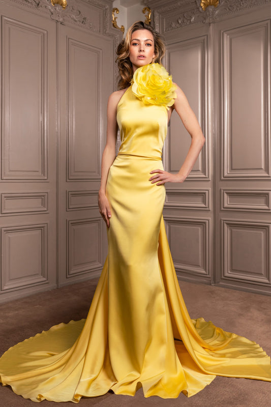 Sleeveless Flower Gown