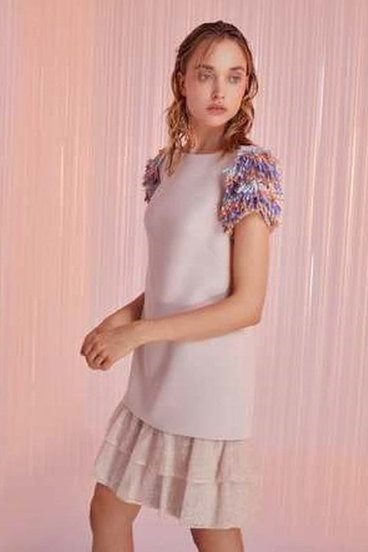 Short Sleeve Mini Cocktail Dress