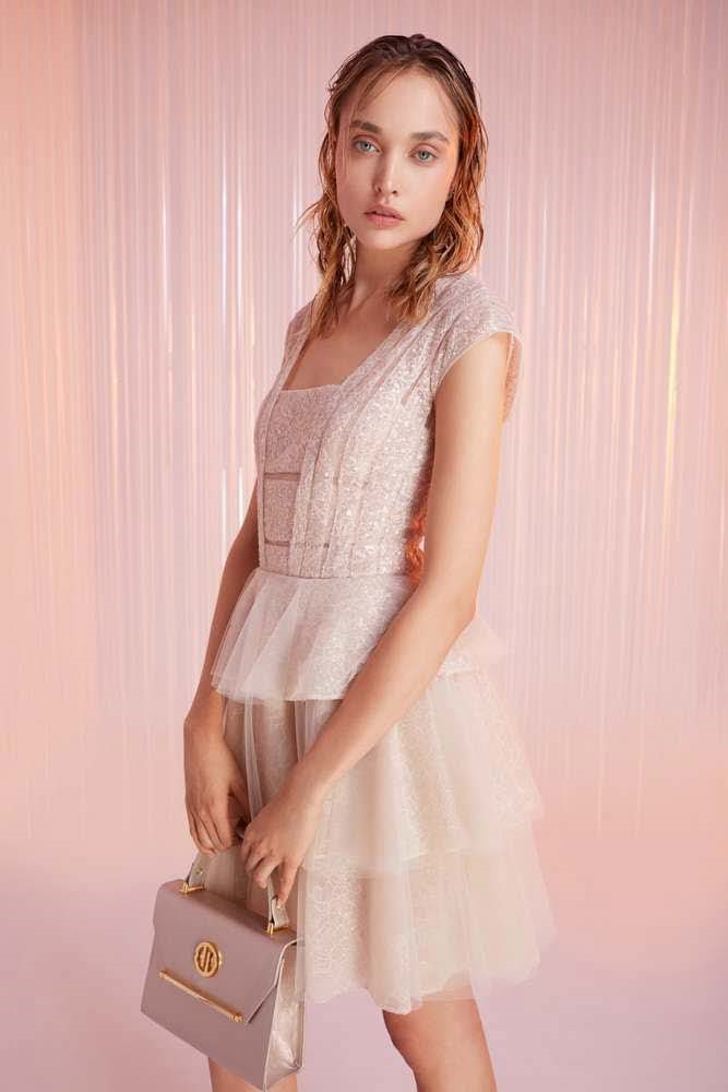 Cap Sleeve Peplum Dress