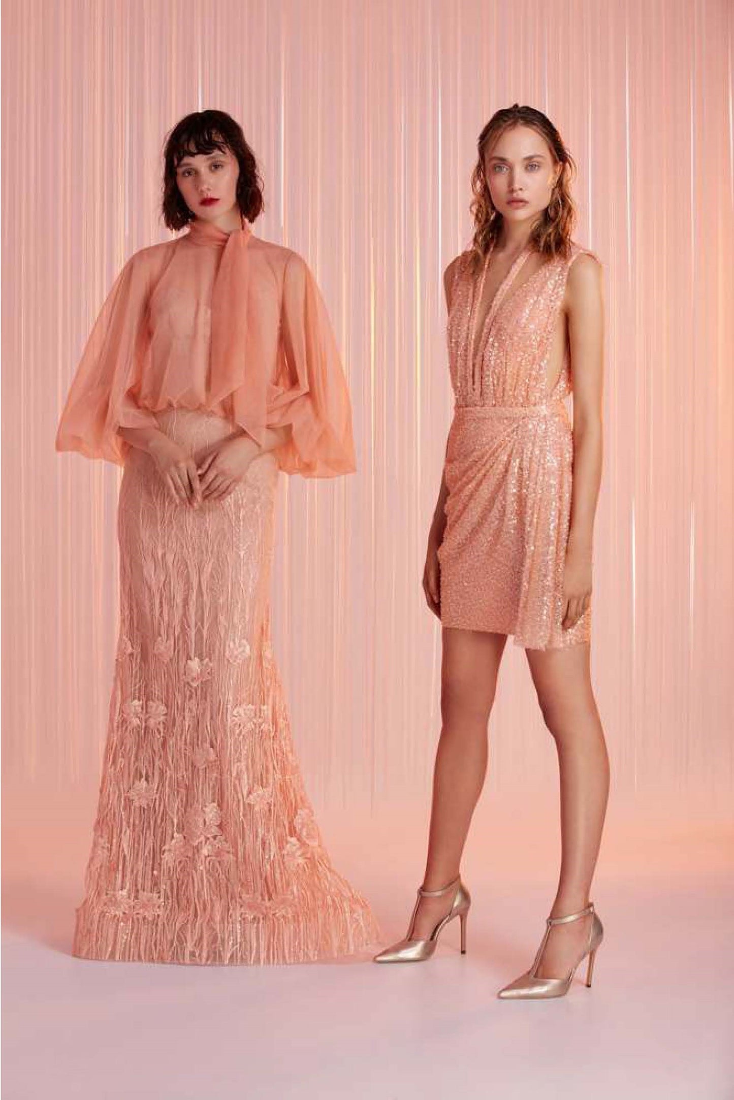 Long Sleeve Blouson Gown