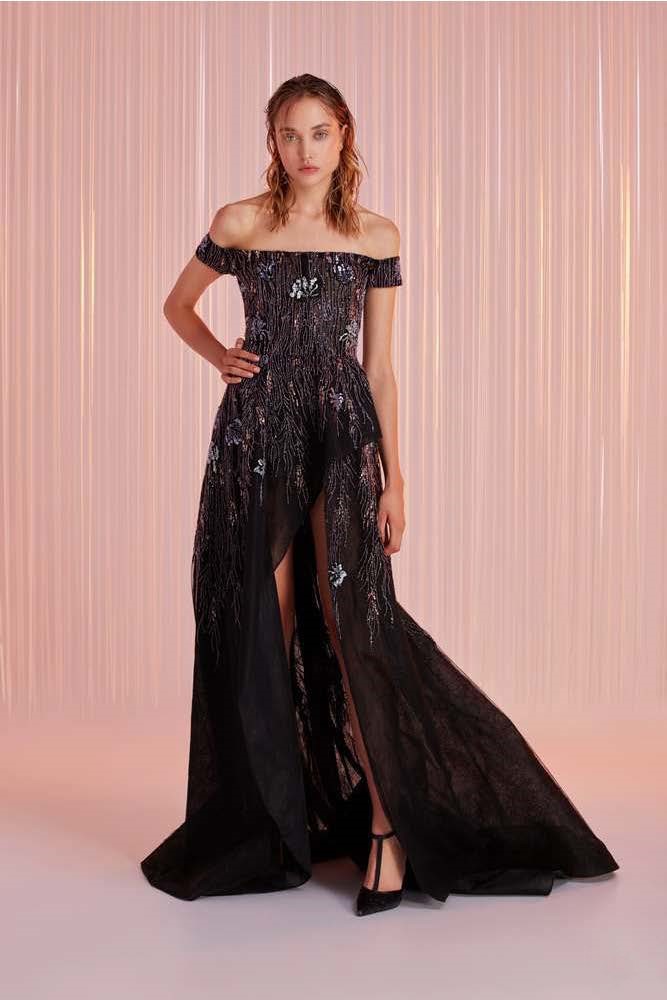 Off the Shoulder Gown w/ Slit