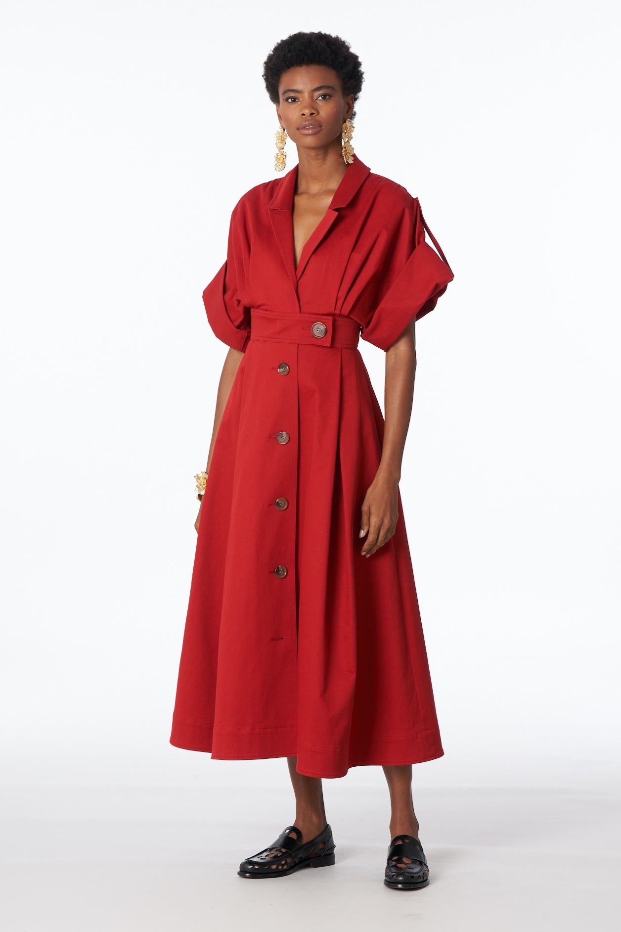 Wide Sleeve Shirt Dress
