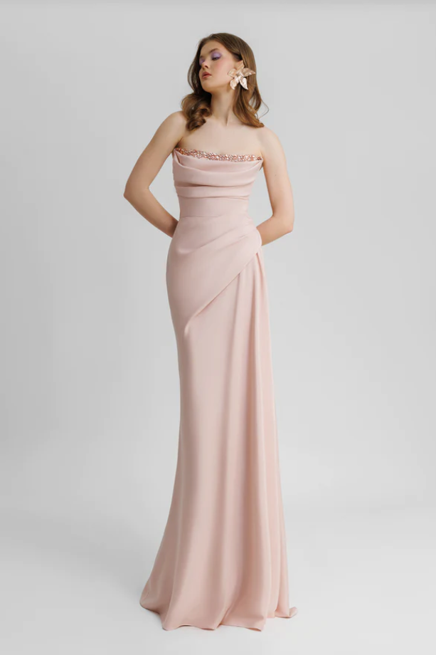 Beaded Strapless Dress