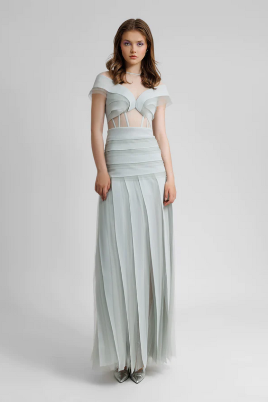 Short Sleeve Draped Dress