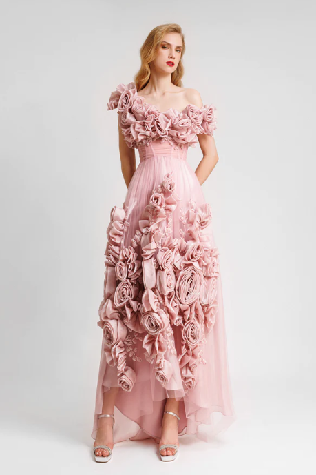 Asymmetrical Floral Dress