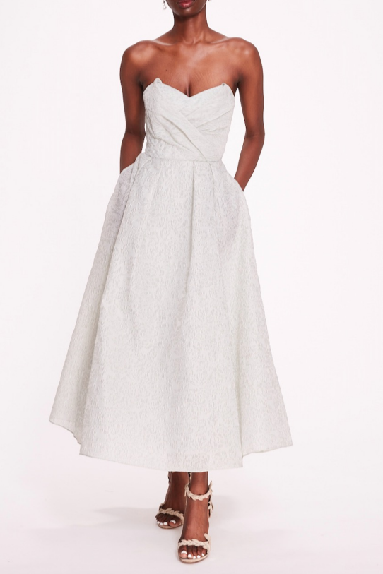 Strapless Cloque Dress