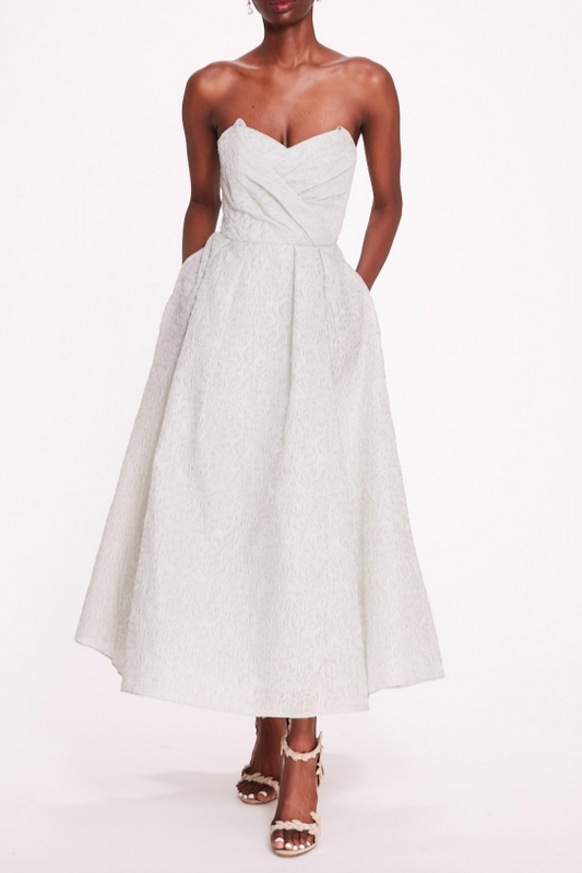 Strapless Cloque Dress