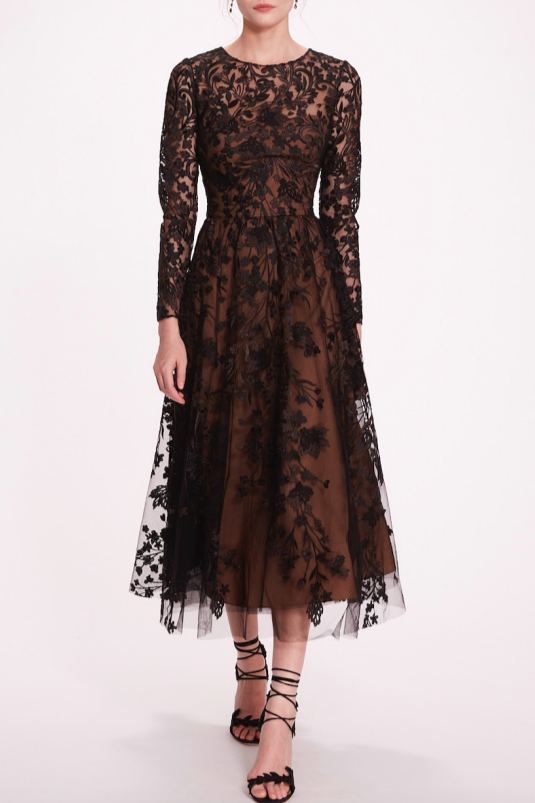 Long Sleeve Tulle Dress