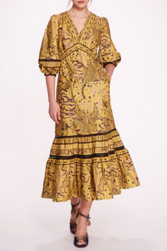 Quarter Sleeve Printed Dress