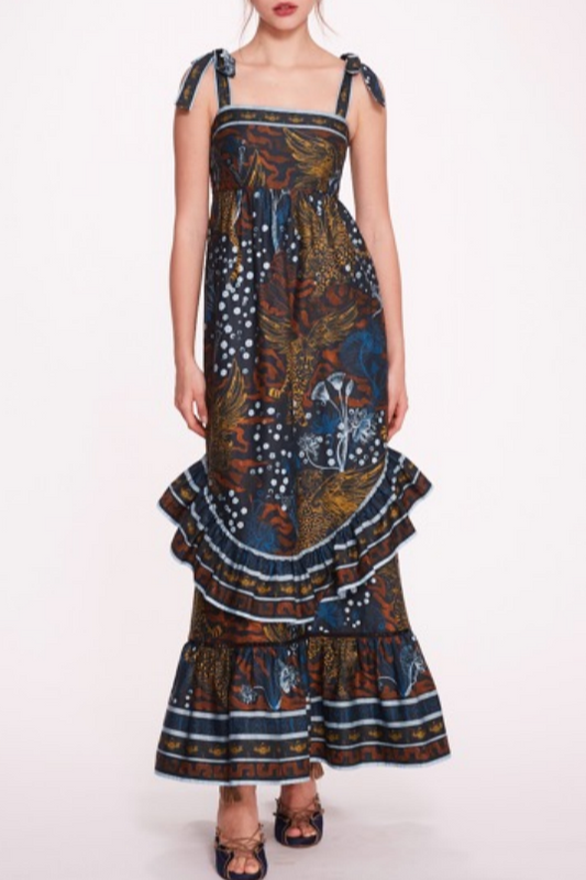 Sleeveless Ruffled Maxi Dress