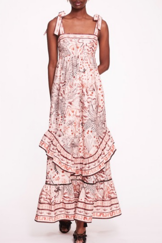 Sleeveless Printed Maxi Dress