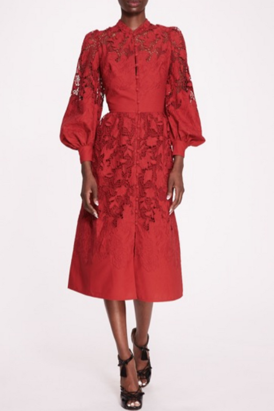 Long Sleeve Buttoned Dress