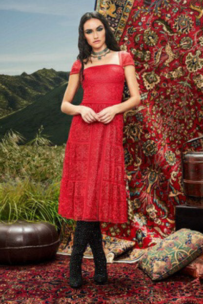 Square Neck Midi Dress