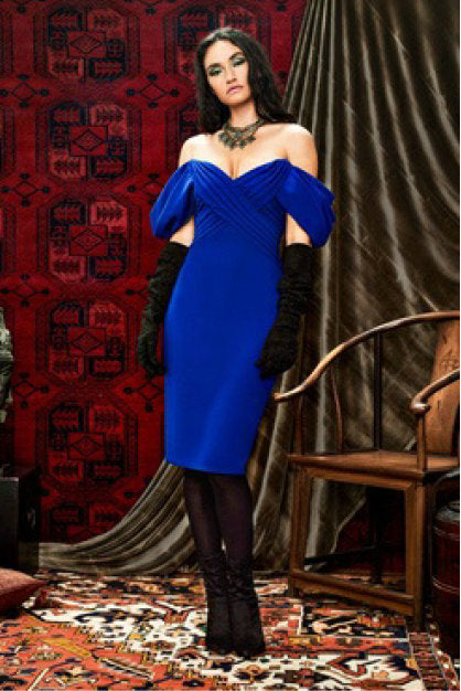 Fitted Off Shoulder Dress