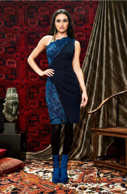 Gathered One Shoulder Dress