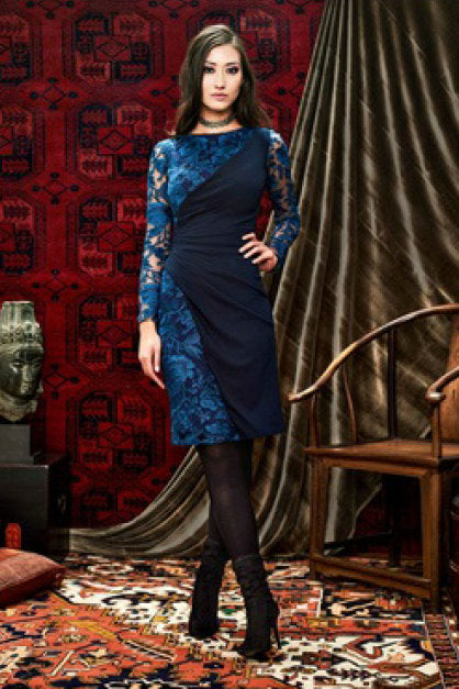 Gathered Long Sleeve Dress