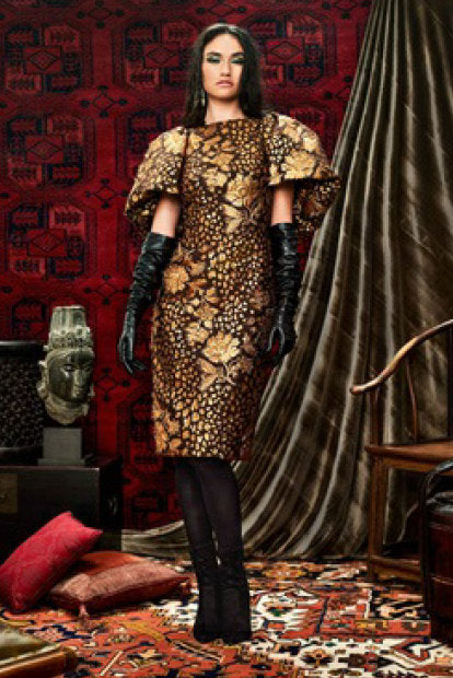 Short Sleeve Floral Cocktail  Dress