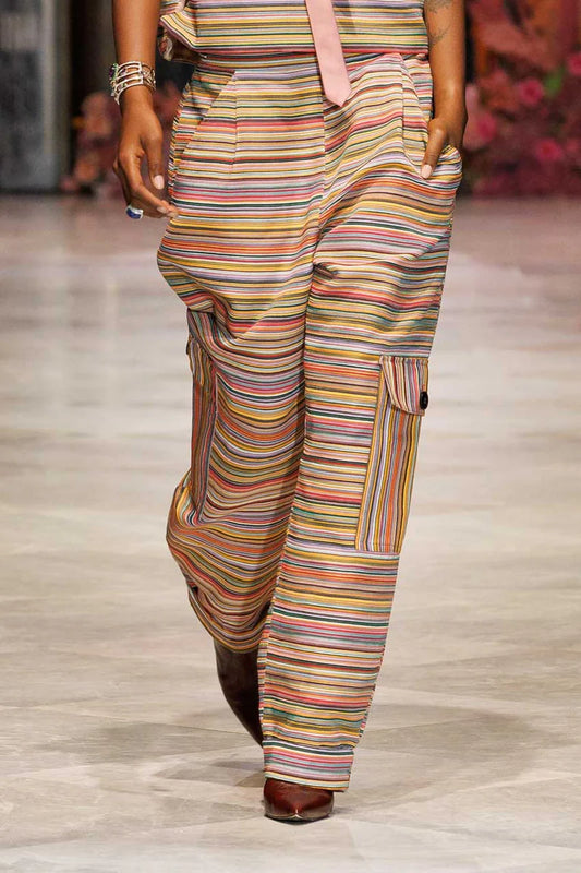 Mashru Jacquard Cargo Trousers