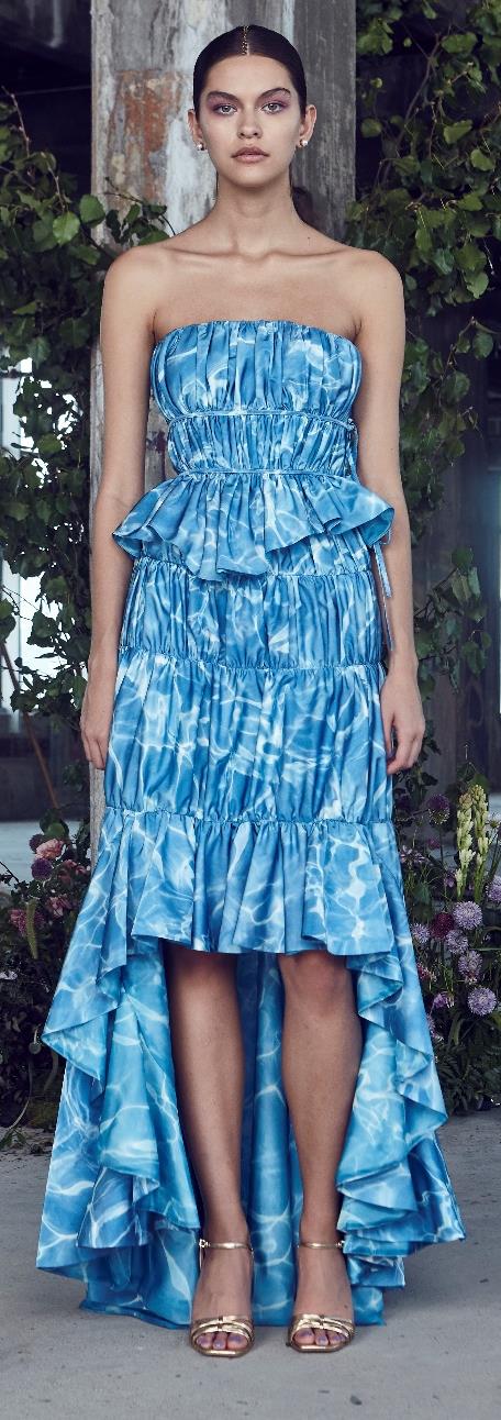 2-Piece Strapless Bustier and High Low Skirt