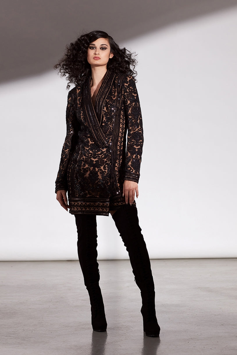 Long Sleeve Wrap Dress