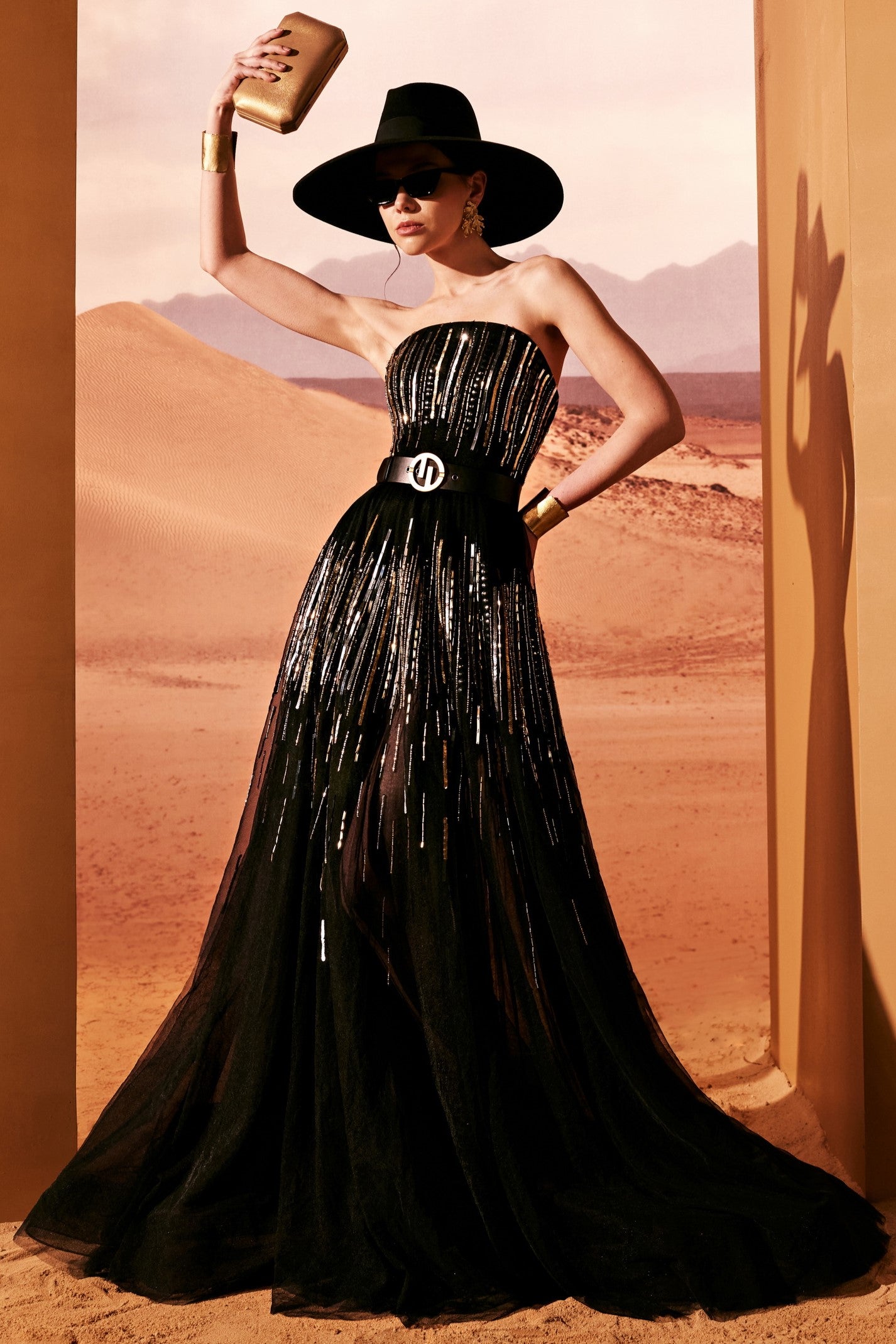 Tulle Strapless A-Line Gown