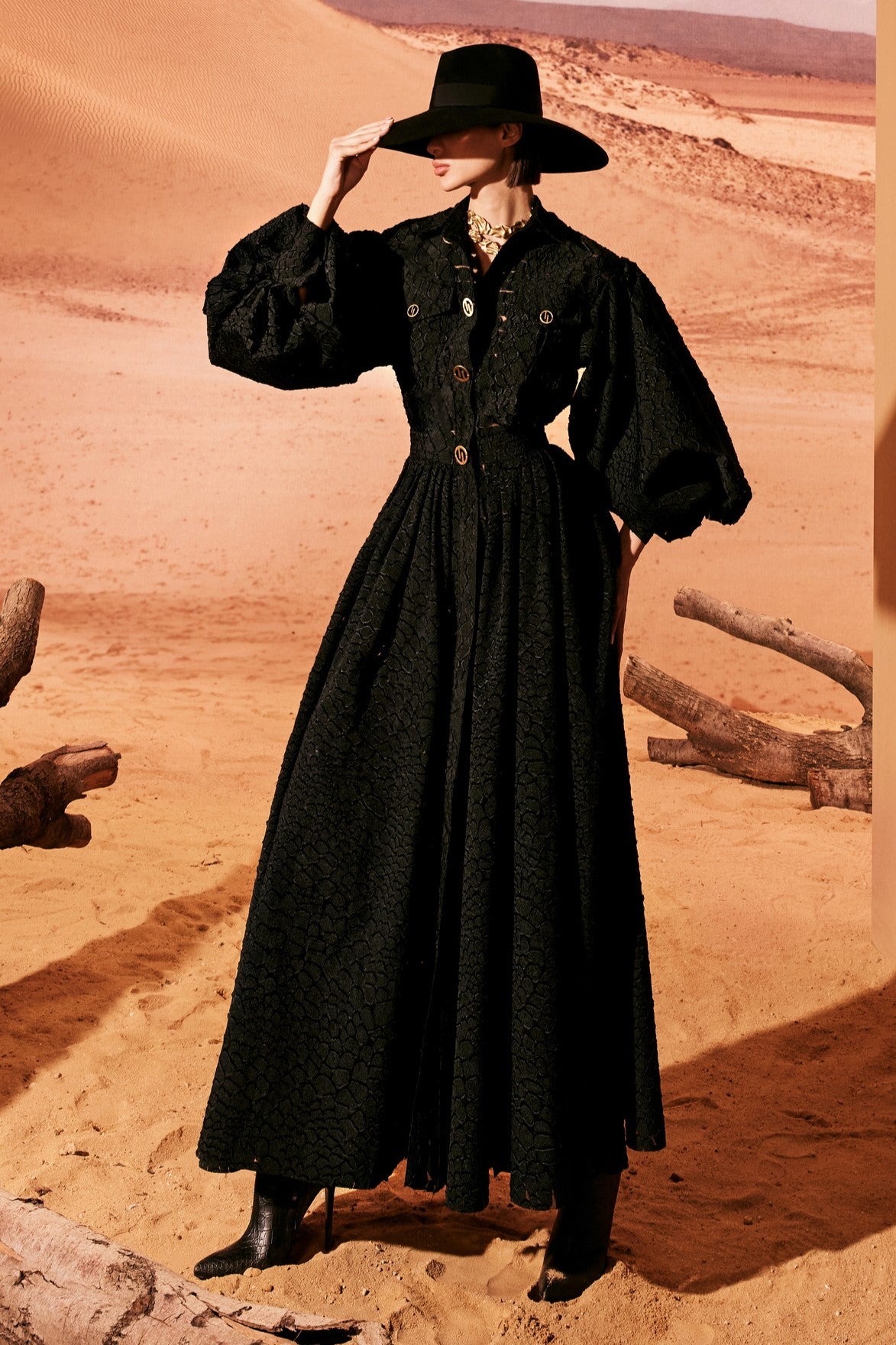 Long Sleeve Lace Shirt Gown