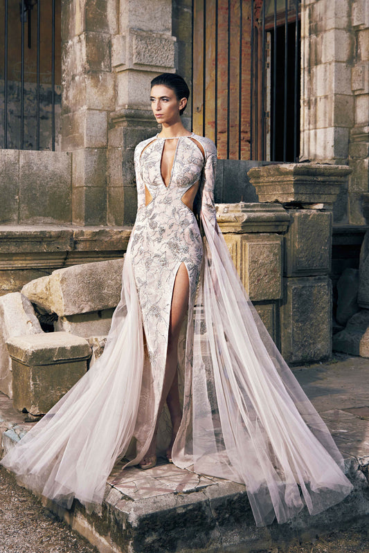 Birch Mermaid Cut Tulle Gown